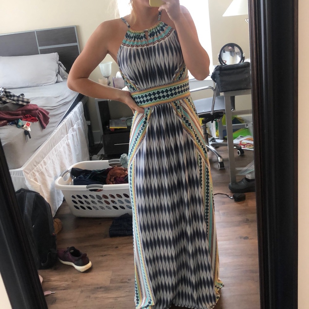 TJ maxx (brand London times) printed maxi dress